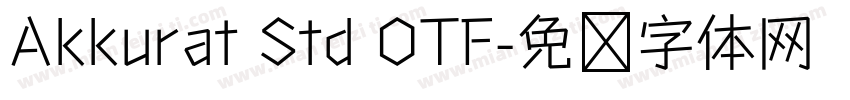 Akkurat Std OTF字体转换